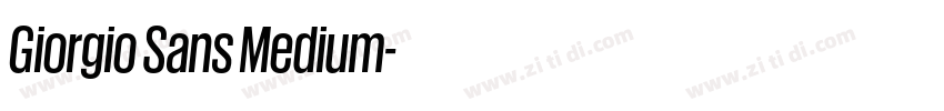 Giorgio Sans Medium字体转换
